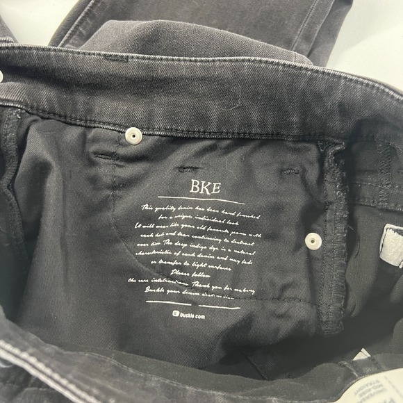 BKE Payton Straight Jeans Womens 25 Black Denim Cotton Stretch Universal Fit - Picture 15 of 16